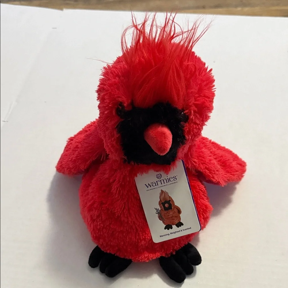 Warmies Warm Vibrant Red Plush Bird Toy